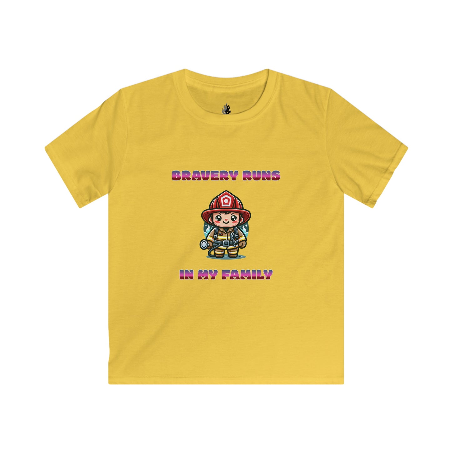 Bravery Runs in My Family Childrens Firefighter T-Shirt