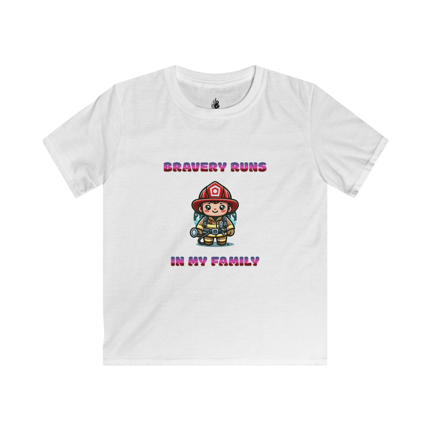 Bravery Runs in My Family Childrens Firefighter T-Shirt