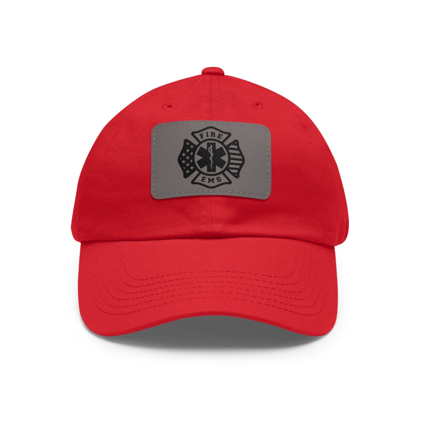 Fire/EMS Firefighter Leather Patch Hat (Rectangle)