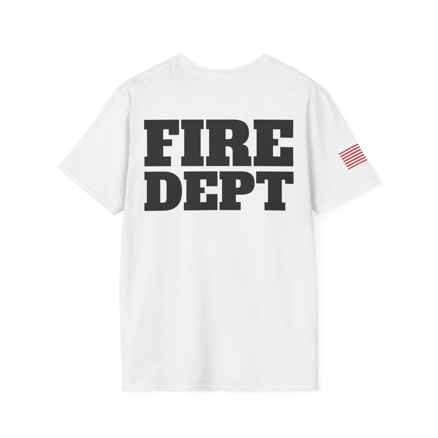 FIRE DEPT Firefighter T-Shirt with American Flag